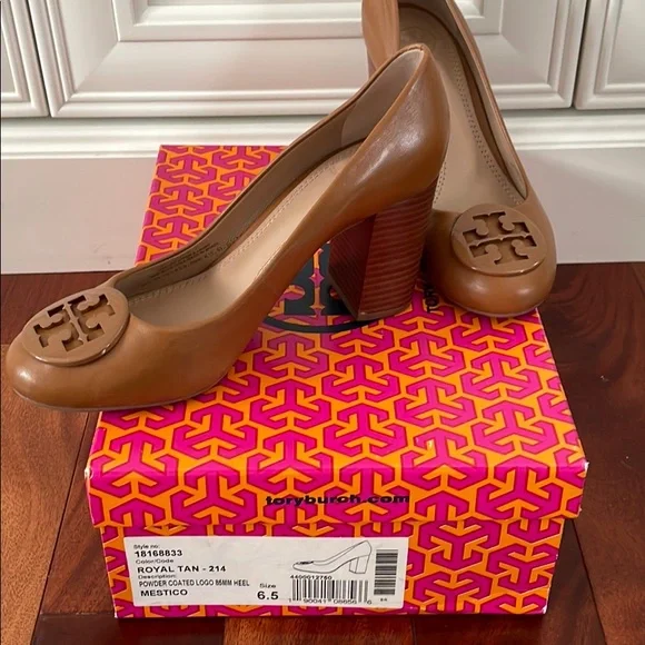 Tory Burch Tan Heels- EUC - Picture 2 of 6